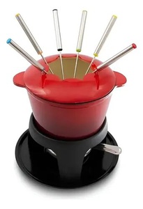 imagen de Fondue Hierro Fundido Rojo